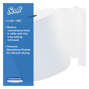 Scott® Essential Hard Roll Towels For Business, Absorbency Pockets, 1.5" Core, 8 X 400 Ft, White, 12 Rolls-carton freeshipping - TVN Wholesale
